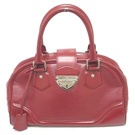 Sac à main Boston Mini Montaigne GM en cuir Epi Louis Vuitton Rouge