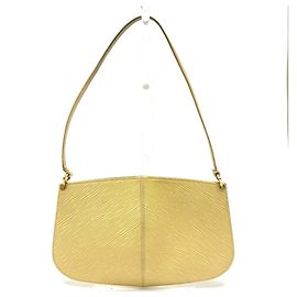 Bolsa de Ombro Demilune Pochette Epi Louis Vuitton Bege