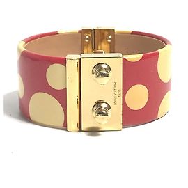 Pulsera Bangle de Puntos Yayoi Kusama de Louis Vuitton Blanco Roja