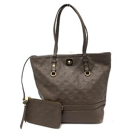 Borsa Tote Citadines PM in Monogram Empreinte Louis Vuitton Marrone