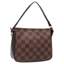 LOUIS VUITTON Make-up Tasche Damier Ebene N51982 LV Auth 136871 Damier ebene