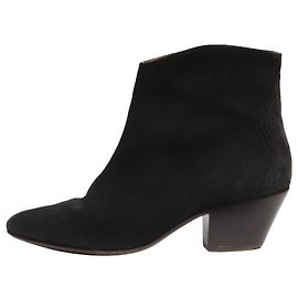 Isabel Marant Black Dicker suede boots - size EU 39 Black