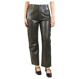 Agolde Jeans en cuir kaki - taille UK 12 Vert
