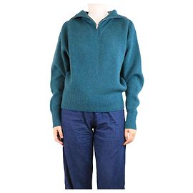 Isabel Marant Etoile Grüner Strickpullover mit Viertelreißverschluss - Größe UK 10 Grün