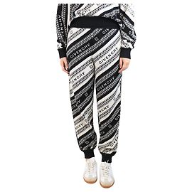 Givenchy Black jacquard chain printed knit trousers - size S Black