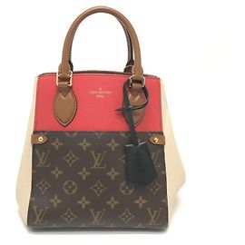 Louis Vuitton Monogram Ford Tote PM Handbag Brown Monogram