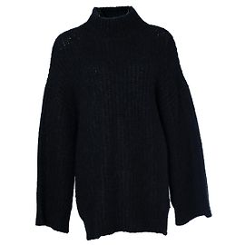 Autre Marque A.P.C., pull à col roulé noir côtelé Noir