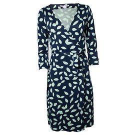 Autre Marque Diane Von Furstenberg, vestido envelope em azul e verde Azul Verde