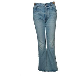 Céline Celine, Blue flared jeans with gold details Blue