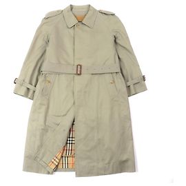 Burberrys Stainless Cotton Polyester Coat Beige Khaki