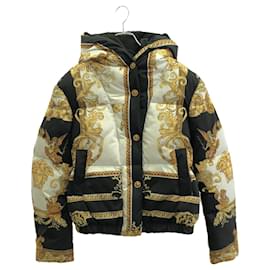 Versace Polyester Down Jacket Black
