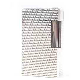 Autre Marque Dupont Line 1 Check Pattern Square Lighter Silvery