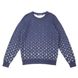 Tejido de algodón Monogram Louis Vuitton Azul Azul marino