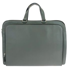 Borsa da lavoro in pelle Saffiano Prada Grigio