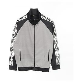 Fendi FF Pattern Cotton Outerwear Black Other