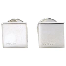 Gemelos Gucci de plata 925 con logo cuadrado Plata