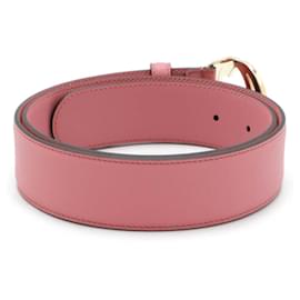 Gucci-Gucci Leather Interlocking G Buckle Belt 546386-Pink