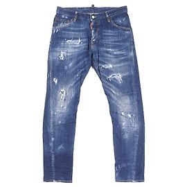 Autre Marque Pantalones de mezclilla de algodón DSQUARED2 CLASSIC KENNY TWIST Azul Otro