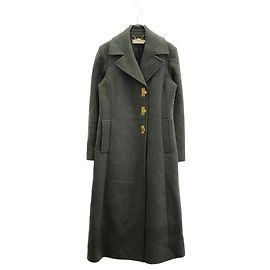 Tory Burch Wool Coat Brown Grey