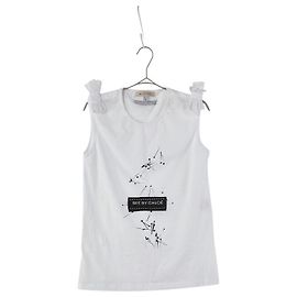 Chloé Top de algodón con cinta See by Chloe Negro Blanco