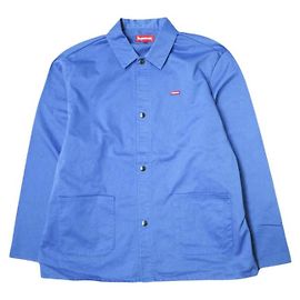 Supreme Small Box Logo Shop Jacket T/C Twill Jacket Blue