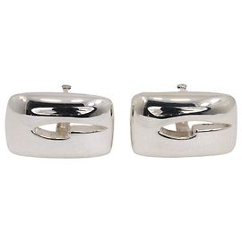 Abotoaduras Gucci G Logo em prata 925 Prata