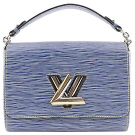 Louis Vuitton Twist MM Epi Leather 2way Shoulder Bag Blue