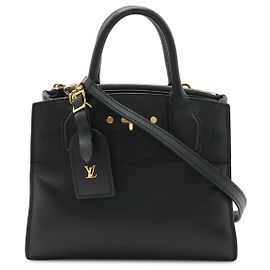Bolsa de couro City Steamer Mini 2 em 1 Louis Vuitton Preto