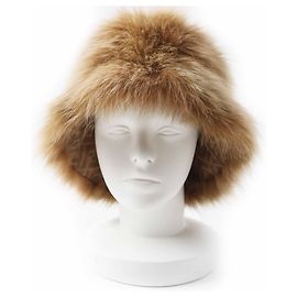 Fendi Zucca Pattern Fox Bucket Hat Brown