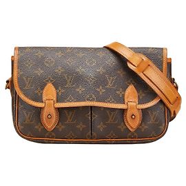 Borsa a Spalla Gibecière MM Monogram Louis Vuitton Marrone Bronzo