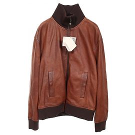 Loewe Leather Jacket Outerwear Brown Bronze