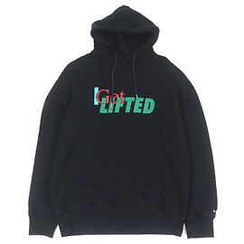 Sacai I GET LIFTED Sudadera de algodón con estampado de logo Negro