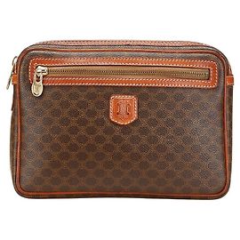 Céline Pochette en cuir PVC Macadam Celine Marron
