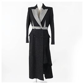 Casaco de lã e nylon Alexander McQueen da coleção Runway Preto