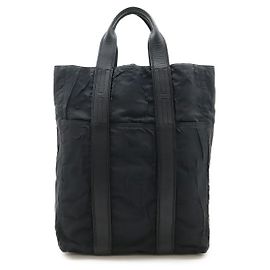 Bolsa tote Acapulco MM de nylon e couro da Hermès Preto