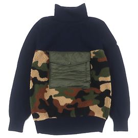 Moncler CICLISTA Knit Pullover Blue Khaki Navy blue