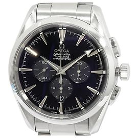 Omega Seamaster Aqua Terra Chronograph aus Edelstahl Schwarz