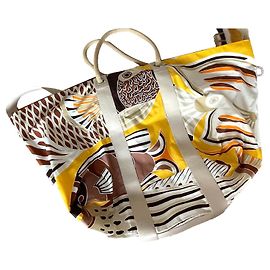Hermès Bolso de Playa Traffic Jam Amarillo