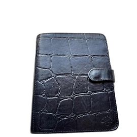 Mulberry Croco Agenda Planner Black