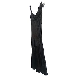 Lolita Lempicka Robe de soirée noire avec roses brodées Noir