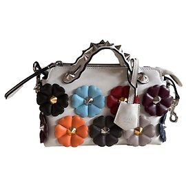 Fendi By The Way White Leather Handbag White
