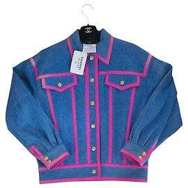 Chanel Collection Jacket Pink Blue