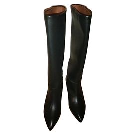 Jerome Dreyfuss Sandie 50 Black Leather Boots Black