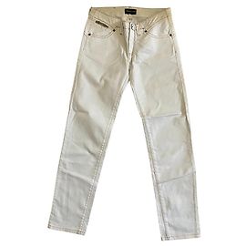 Jeans Emporio Armani Bianco Eggshell Cotone Bianco Bianco sporco