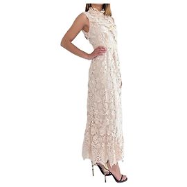 Dentellle Spitzenkleid von Anna Sui Beige