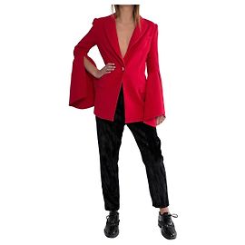 Prabal Gurung Sculptural blazer Red