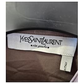 Yves Saint Laurent-Vintage fitted men's shirt in khaki green by Yves Saint Laurent Rive Gauche Size 38/17-Khaki