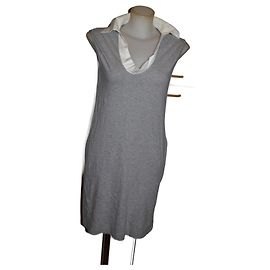 Vestido mini Malo de algodón gris XS Gris