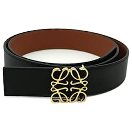 Loewe-Loewe Men's Reversible Anagram Belt-Brown,Black