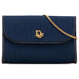Dior-Dior Blue Diorissimo Trotter Canvas Chain Crossbody-Blue,Dark blue
